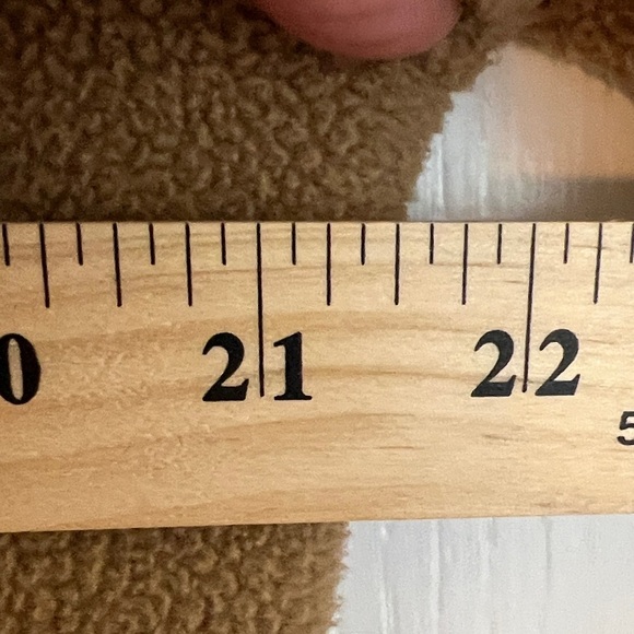 L. L. Bean Size M Vintage Camel Sherpa Button Cardigan Cozy Minamalist Fall Warm - Picture 11 of 11